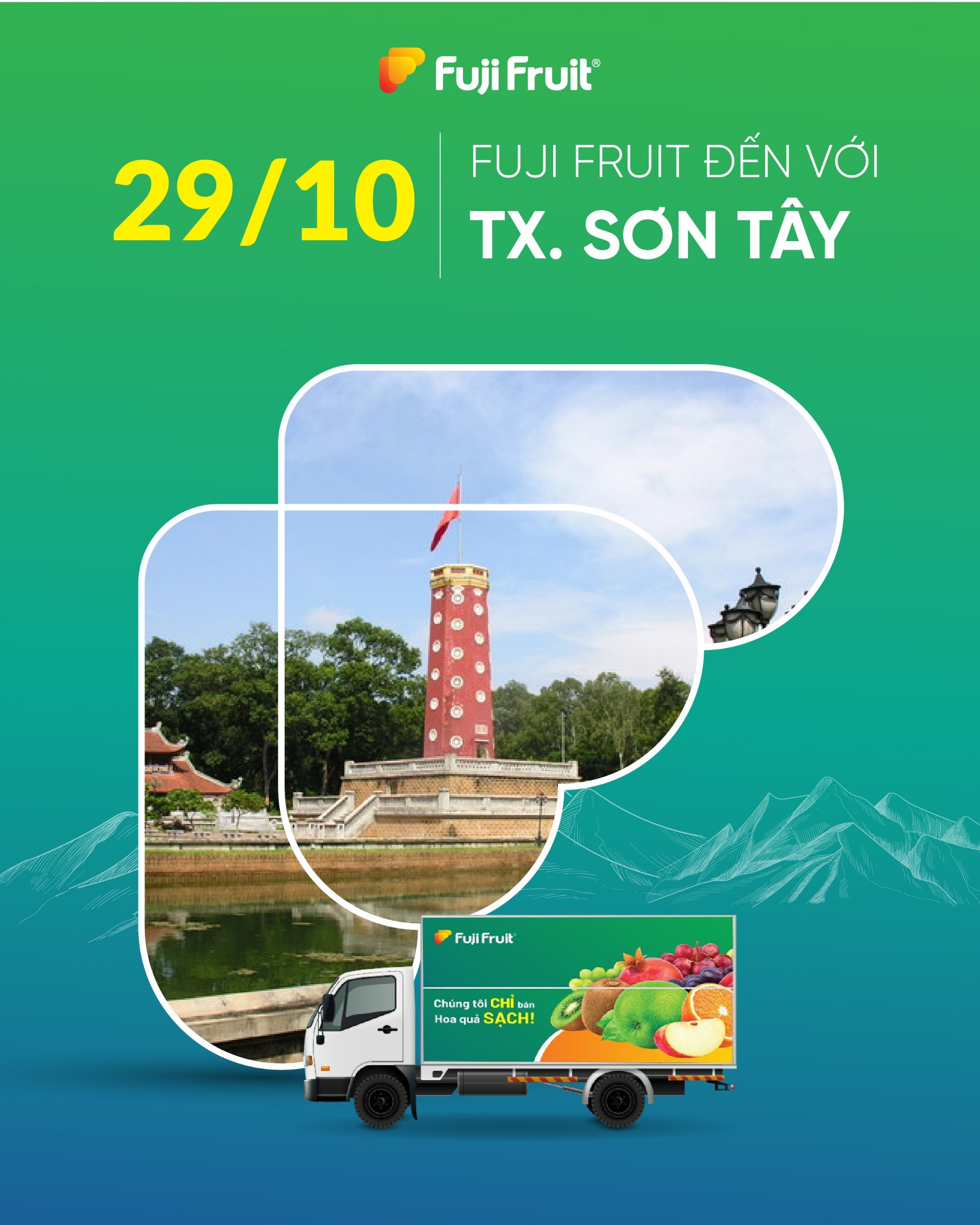 Fuji Fruit đến với TX. Sơn Tây (Hà Nội) ngày 29/10/2024 tiếp tục sứ mệnh to lớn