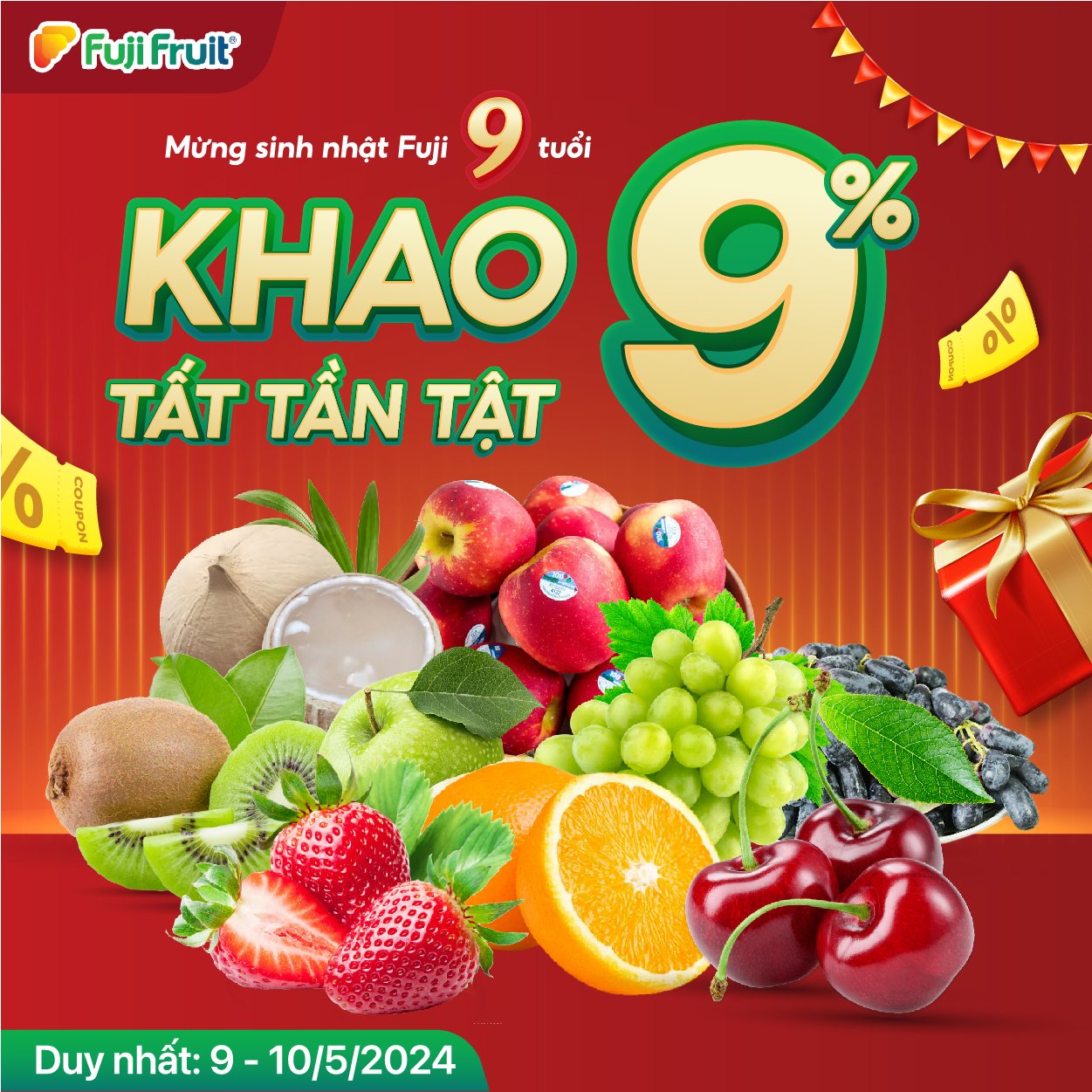 Sinh nhật Fuji 9 tuổi - Khao 9% toàn bộ cửa hàng