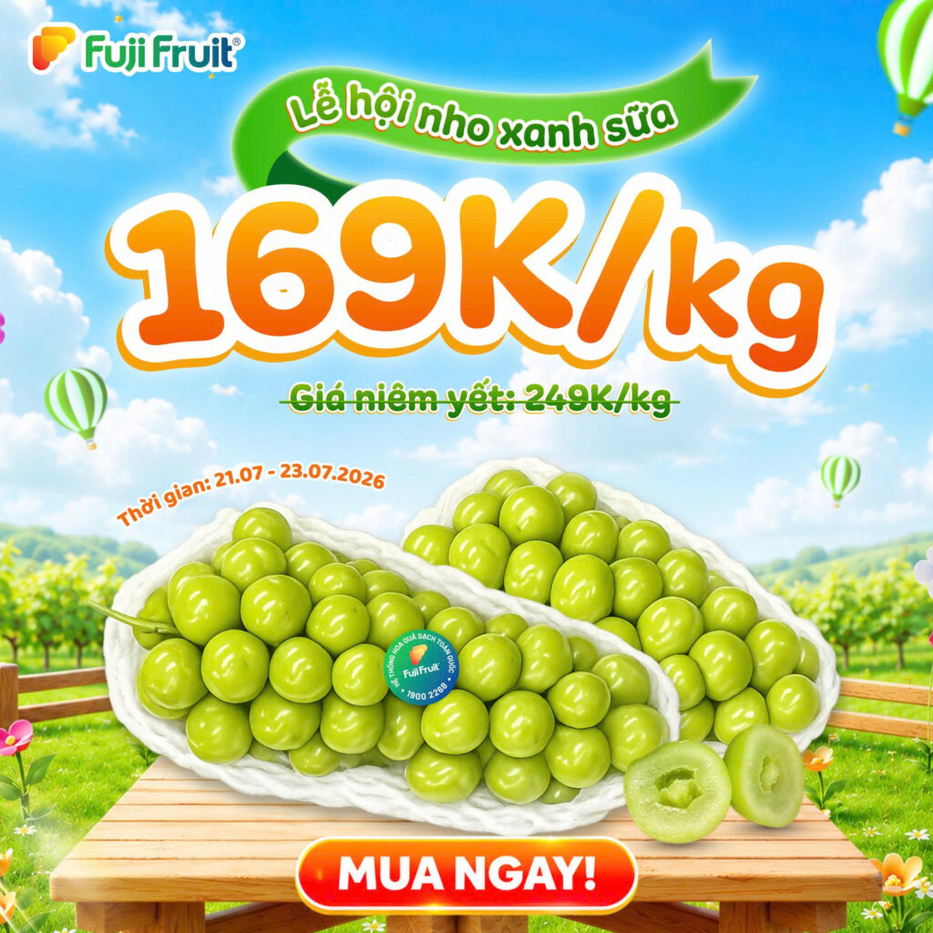 Nho xanh sữa quả tươi